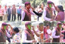 दून पुलिस परिवार के साथ एसएसपी दून ने मनाया खुशियों एवं रंगो का त्यौहार,,, होली।