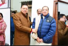 गैरसेंड के भराड़ीसेंड में विधानसभा सत्र से पूर्व मुख्यमंत्री धामी में किया नेता विपक्ष श्री यशपाल आर्य एवं विधानसभा अध्यक्ष श्रीमती रितु बहुगुणा खंडूरी सहित विभिन्न विशिष्व्यठ व्यक्तियों का स्वागत।