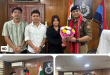 नार्थ ईस्ट स्टूडेंट एसोसिएशन के छात्रों/पदाधिकारियों द्वारा एसएसपी दून से की शिष्टाचार भेंट।