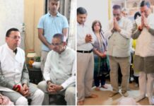 सेवानिवृत्त ब्रिगेडियर मुकेश जोशी जी के निधन पर उनके जोहड़ी, देहरादून स्थित आवास पहुंचकर मुख्यमंत्री श्री पुष्कर सिंह धामी ने उन्हें श्रद्धांजलि दी।