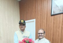 राज्य आपदा प्रबंधन सलाहकार समिति के उपाध्यक्ष लेफ्टिनेंट कर्नल रघुवीर सिंह भण्डारी (सेवानिवृत्त) ने सोमवार को कार्यभार ग्रहण किया।