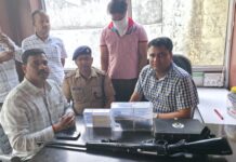 प्रदेश में अवैध शस्त्र लाइसेंस और अवैध शस्त्र के खिलाफ अभियान में एक और गिरफ्तार।
