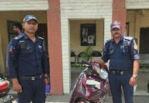 यातायात पुलिस की सजगता से स्कूटी चोरी की घटना का विधि विवादित किशोर को संरक्षण में ले कर हुआ खुलासा।