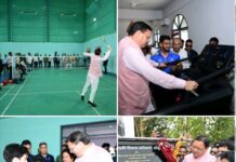 एचआरडीए द्वारा नवनिर्मित स्पोर्ट्स कॉम्पलेक्स का मुख्यमंत्री पुष्कर सिंह धामी ने किया लोकार्पण।
