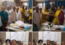 ऑल इंडिया रेलवे रिटायर्ड मैनस फैडरेशन (AIRRF) जालन्धर शहर की तरफ से डॉक्टर्स डे के अवसर पर रेलवे के नॉर्थन जोन के जनरल सेक्रेटरी श्री सुभाष दत्ता व प्रेसिडेंट रमेश भल्ला वं अन्य साथियों ने डॉक्टर को किया सम्मानित।