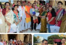 आज सोमनाथ स्वाभिमान पर्व यात्रा में उत्तराखंड के तीर्थ यात्रियों ने सोमनाथ स्थित बाण गंगा के दर्शन कर पूजा अर्चना की,