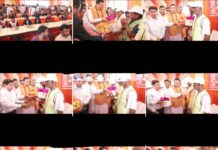 हरिद्वार में मुख्यमंत्री धामी ने किया शिवभक्त कांवड़ियों का स्वागत।
