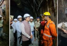 मुख्यमंत्री श्री पुष्कर सिंह धामी ने टीएचडीसी टनल हादसे का किया स्थलीय निरीक्षण, रेस्क्यू अभियान का लिया जायजा।
