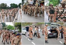 आगामी वीवीआईपी कार्यक्रम के दृष्टिगत एसएसपी देहरादून के निर्देशों पर पुलिस द्वारा अर्द्ध सैनिक बलों के साथ किया गया फ्लैग मार्च।