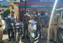 वाहन चेकिंग के दौरान दून पुलिस ने पकड़े 4 वाहन चोर।