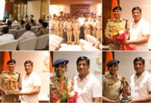 जनपद से स्थानान्तरित अधिकारीगणों की विदाई में आयोजित किया गया विदाई समारोह।