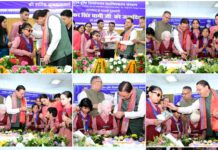 दिव्यांग बच्चों के बीच अपना जन्म दिवस मनाने पहुंचे मुख्यमंत्री श्री पुष्कर सिंह धामी।