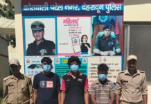 पटेल नगर क्षेत्र में चोरी की घटना को देने वाले तीन अभियुक्त पुलिस ने किया गिरफ्तार।