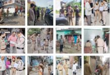 अभियान के दौरान पुलिस की अलग-अलग टीमो द्वारा वृहद स्तर पर की सत्यापन की कार्यवाही।